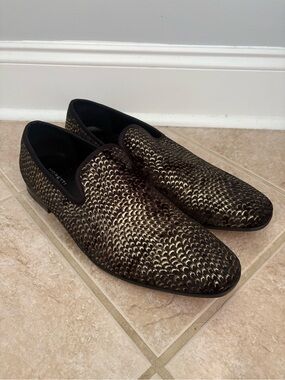 The Moretti Black Label "Pierre" red bottom men’s size 13 loafers